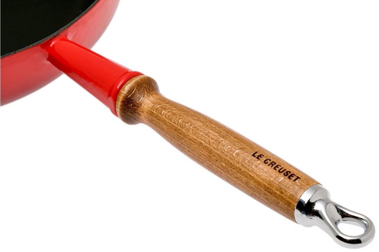 Le Creuset gietijzeren sauteerpan / sauteuse kersenrood, 28 cm, 3,6 liter