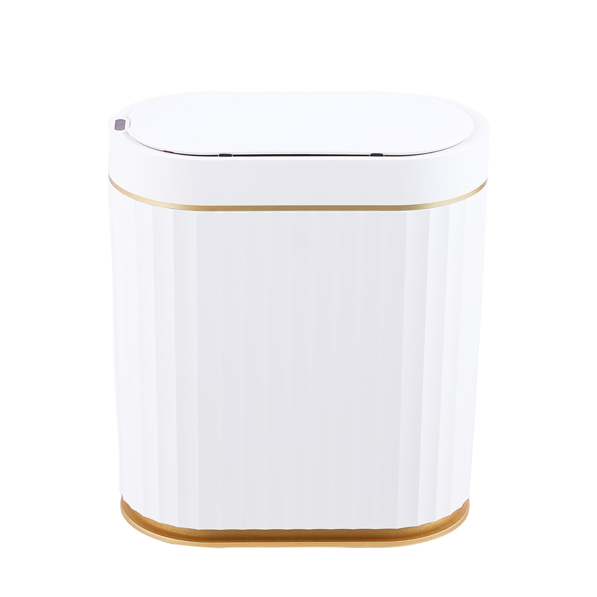 Abfalleimer mit Sensor 7L weiss/gold