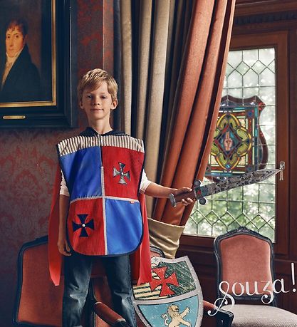 Souza Udklædning - Ridder - Ivain Knight - R?d/Bl?