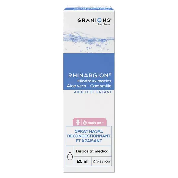 Spray Nasal Descongestionante Suavizante Granions Rhinargion +6m 20ml