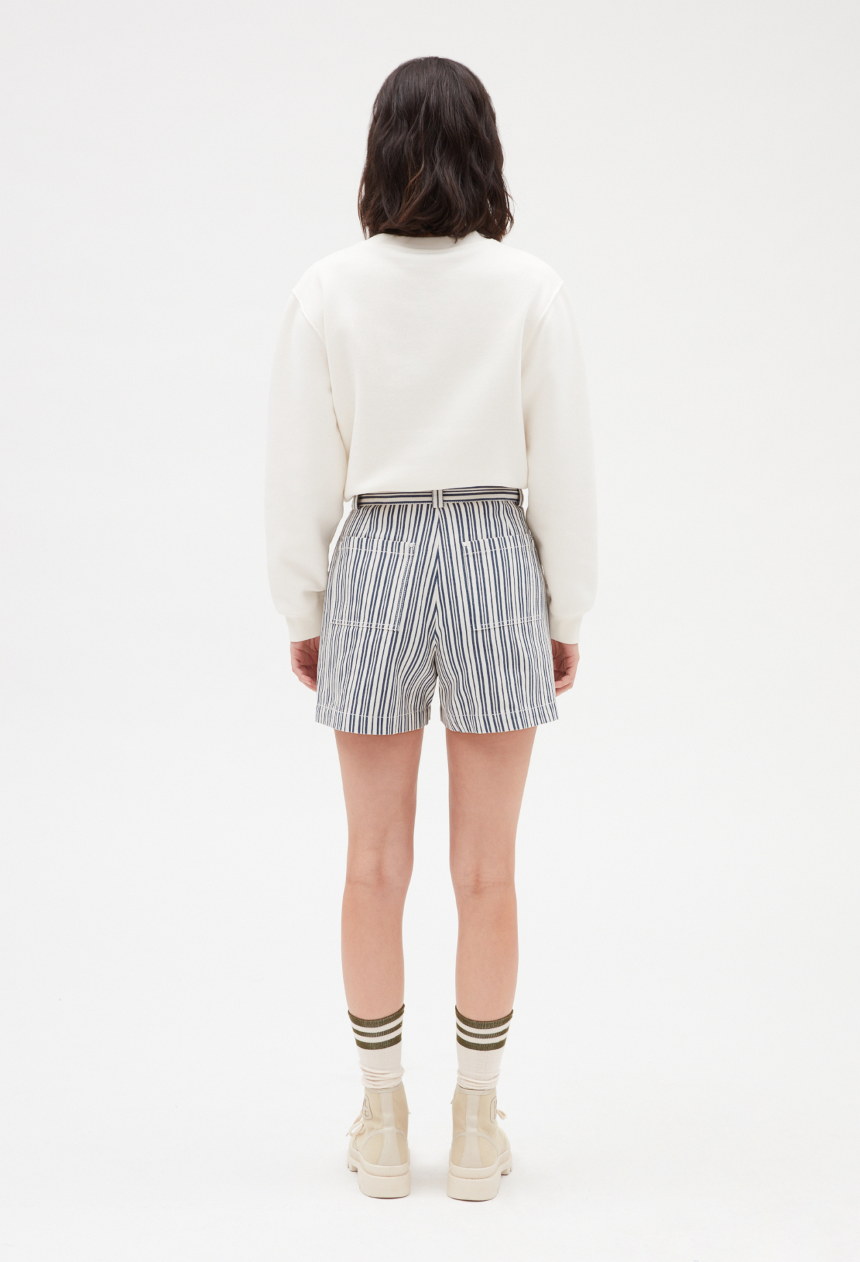Short raye bicolore