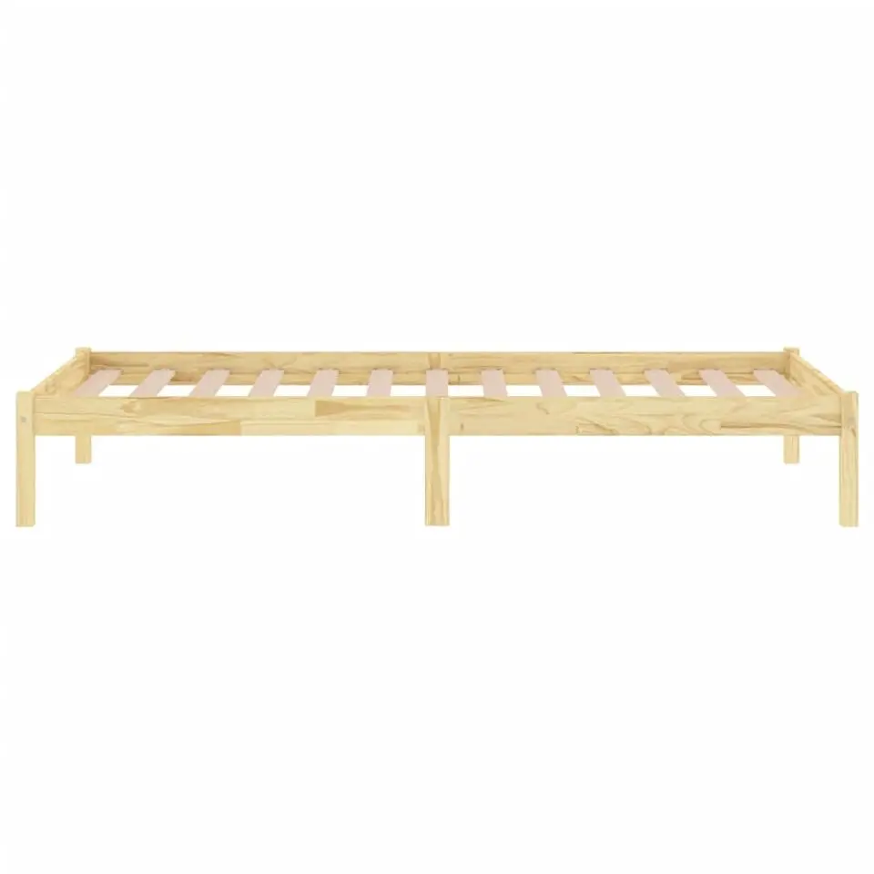 vidaXL - Bed frame met lattenbodem - Naturel - Massief grenenhout - 90x190 cm