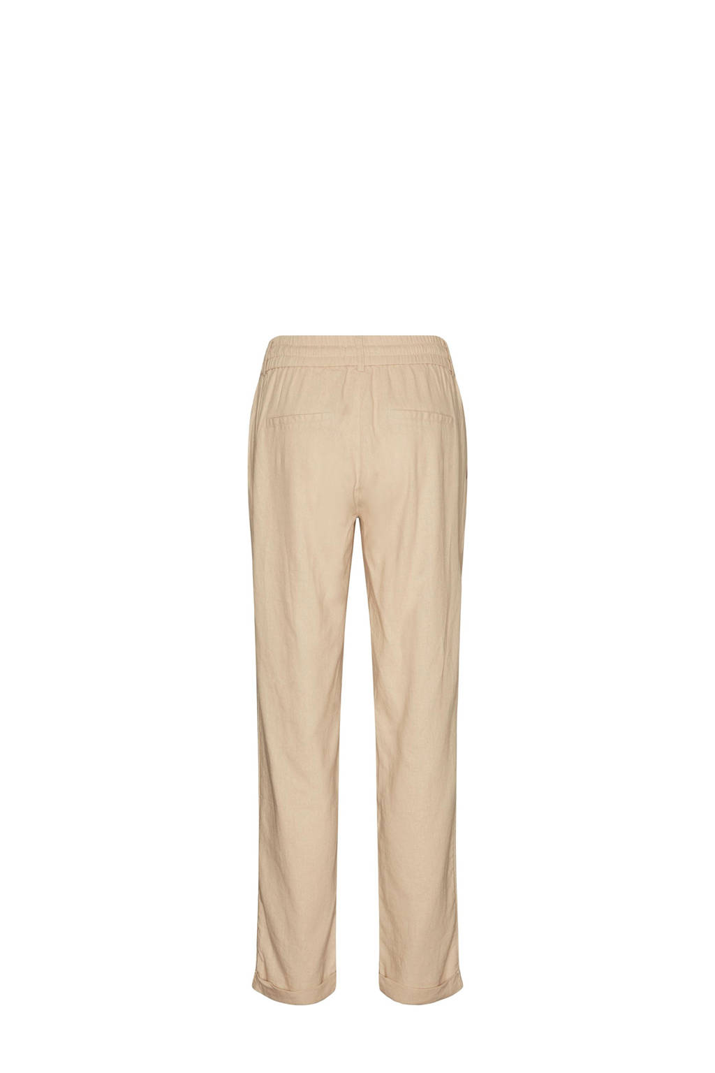 MAMALICIOUS regular fit broek MLBEACH met linnen ecru