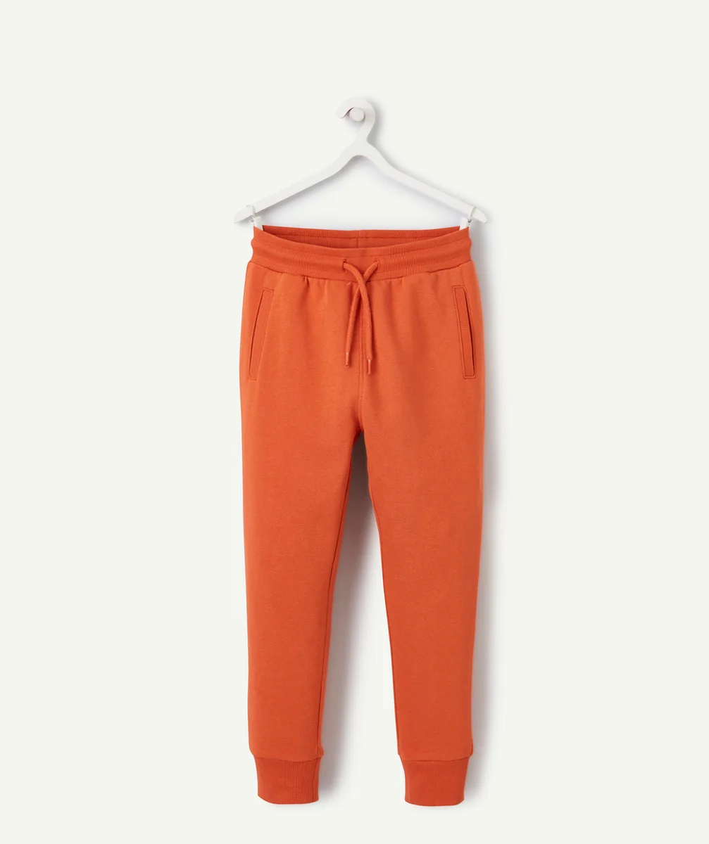 JOGGING GARÇON EN COTON BIO ORANGE