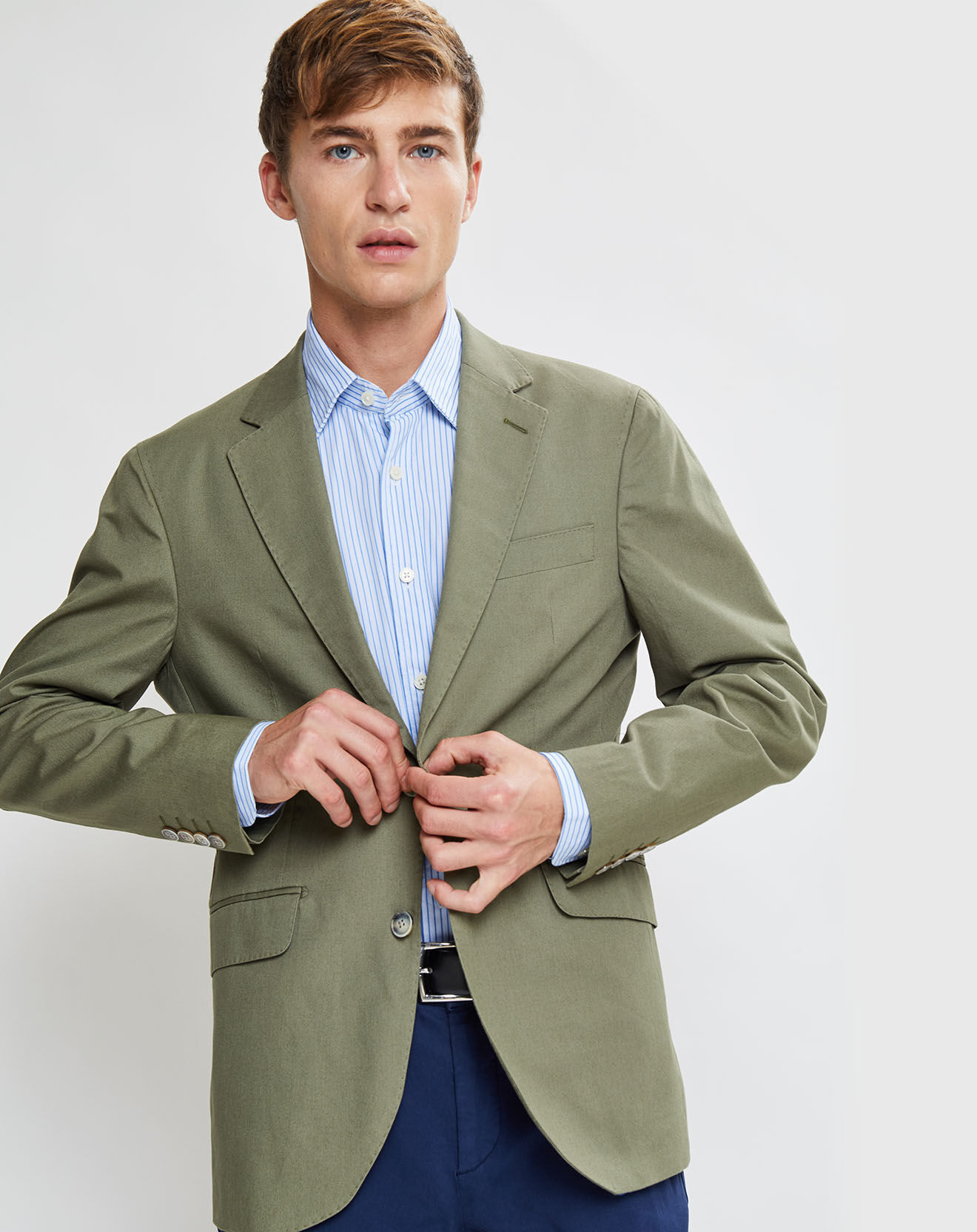 Hackett London Veste en Coton Canvas kaki