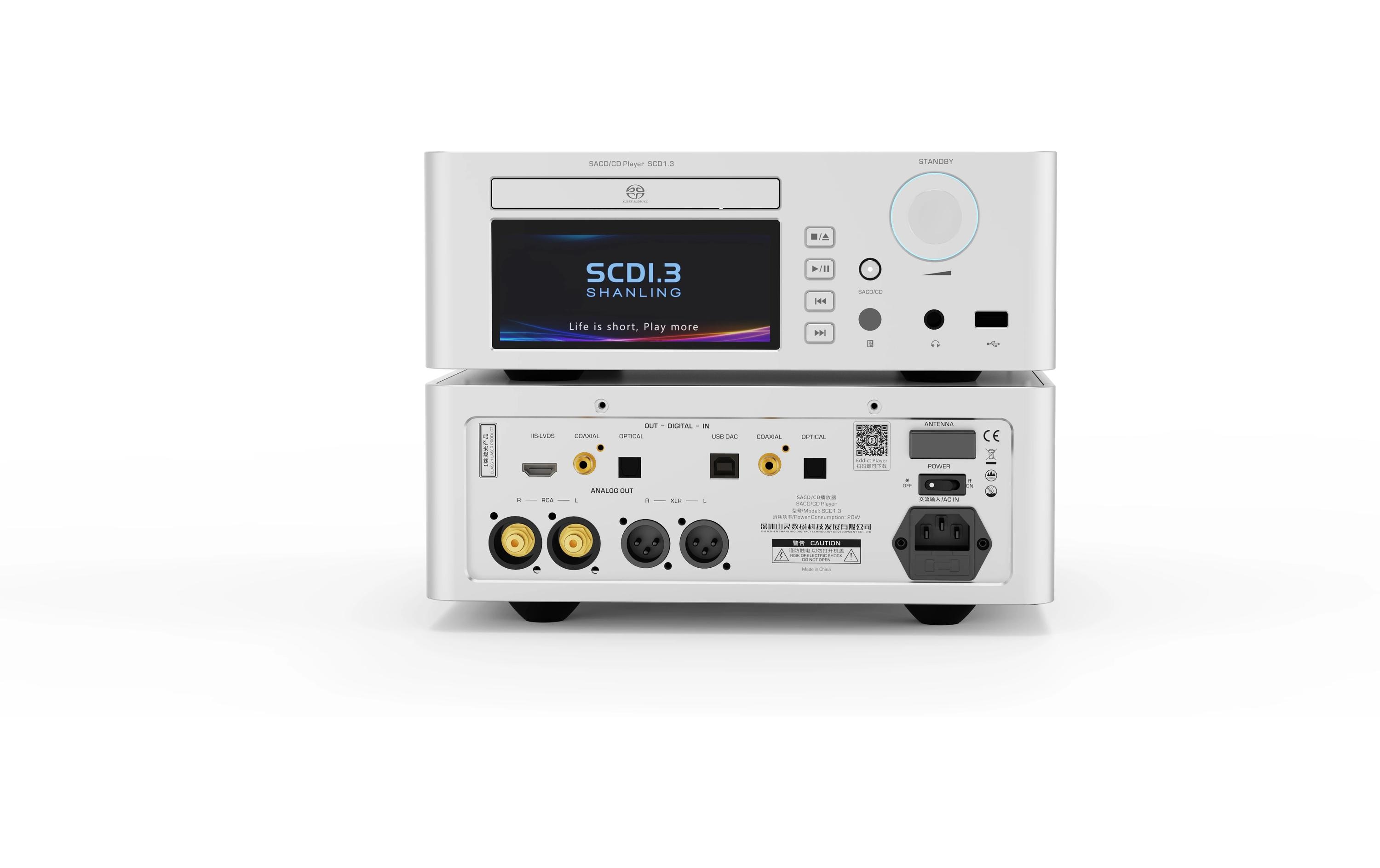 CD-Player SCD1.3 Silber<br>SACD/CD-Spieler mit Bluetooth und WiFi