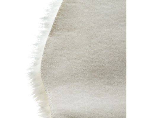 Wit imitatiebont zitkussen, Ø 35 cm