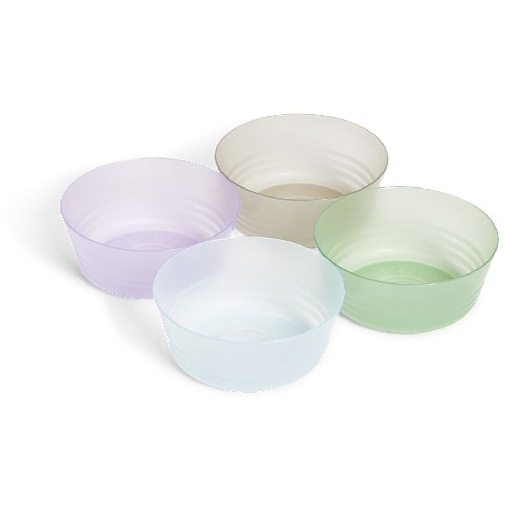 Lot de 4 bols pour enfant en plastique coloré Ø12xH.4,5cm