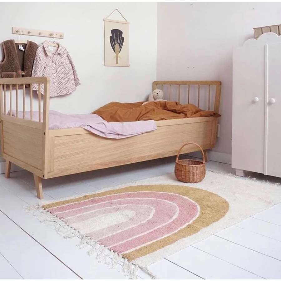Tapis Petit Kinderteppich Regenbogen Creme pink