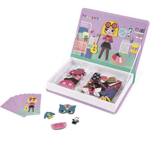 Janod magneetboek verkleedfeest meisjes - 46st