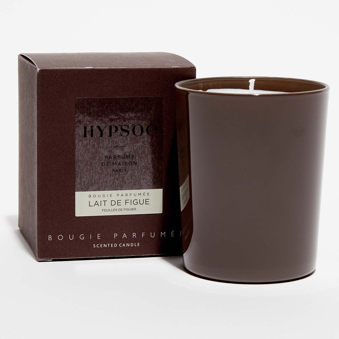 Hypsoé Bougie parfumée verre coloré laqué Lait de Figue - 1 mèche 50h