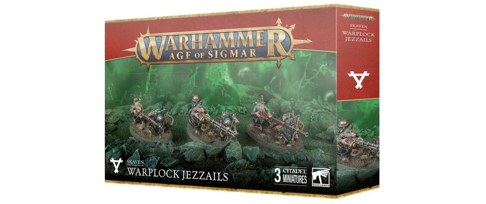 Figur Age of Sigmar Skaven Warpstein-JezzailsWarhammer Age of Sigmar: Skaven Warpstein-Jezzails Bausatz