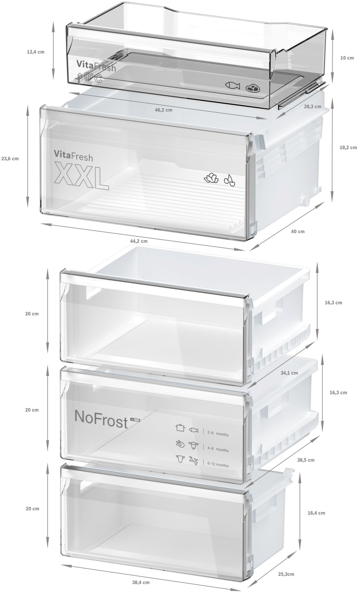 Refrigerador Combinado Independente Série 4 203 x 60 cm em Aço Inoxidável Resistente a Impressões Digitais KGN39VIBT