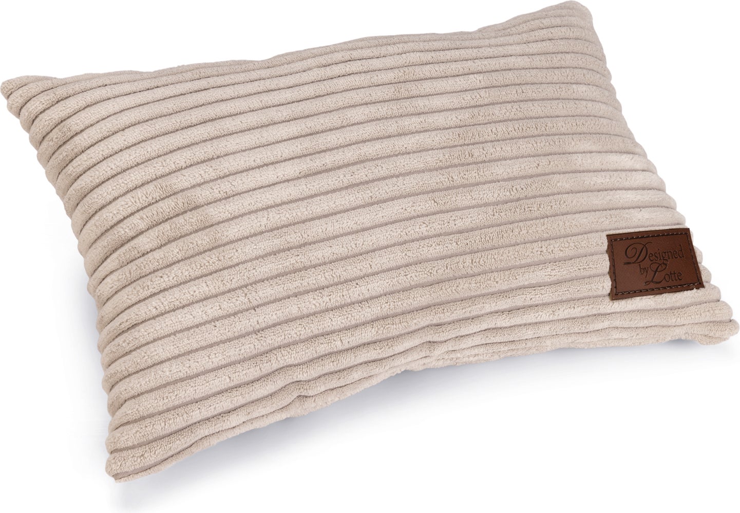 Designed by Lotte hondenkussen Ribbed grijs 35 x 23 x 6 cm