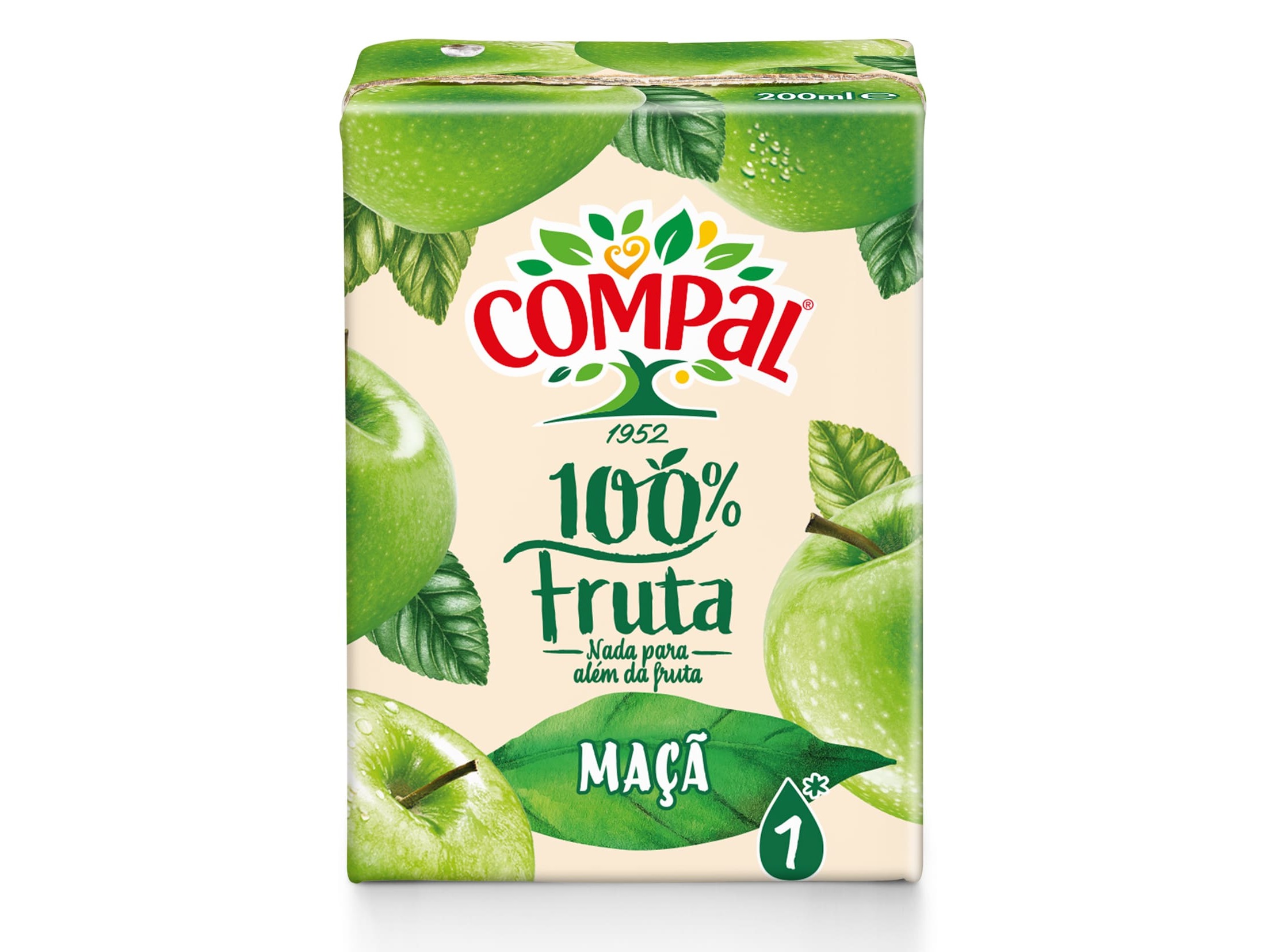 SUMO COMPAL 100% MAÇÃ 0.20L