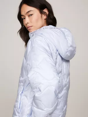 Jaqueta puffer acolchoada com capuz