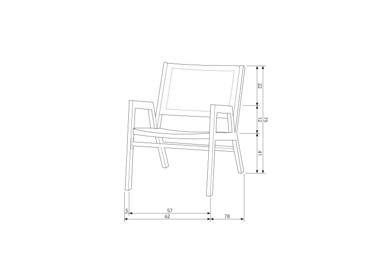WOOOD Pem fauteuil zwart