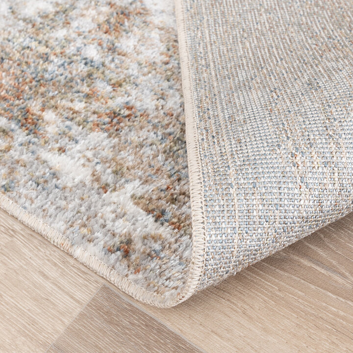 Wasbaar abstract vloerkleed - Misha Grunge Crème/Bruin