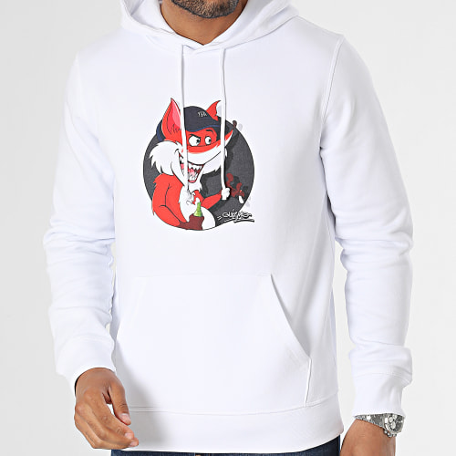 Sweat Capuche Renard Blanc
