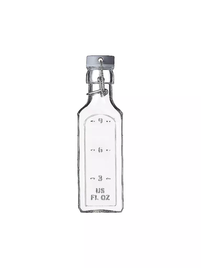 KILNER Glasflasche mit Bügelverschluss 300ml eckig Glas transparent