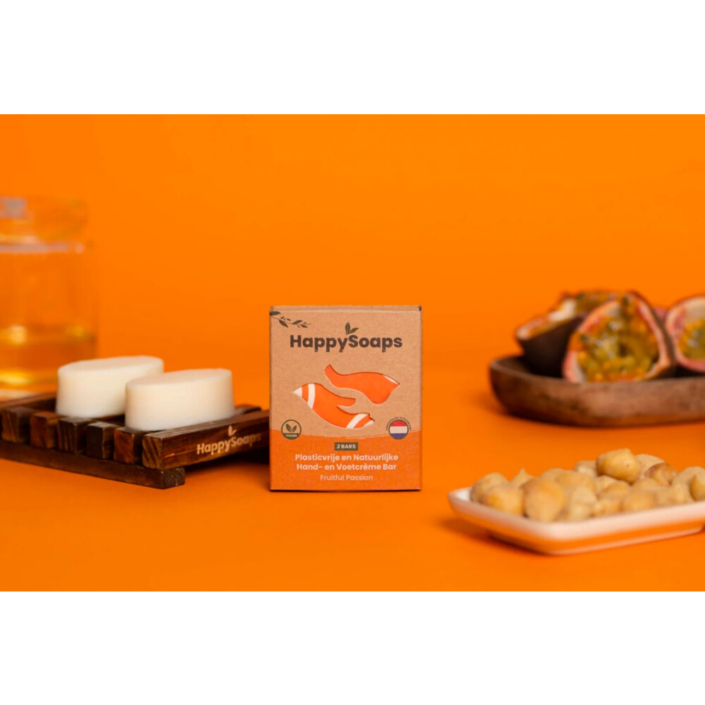 HappySoaps Hand- en Voetcrème Bar Fruitful Passion40 gr