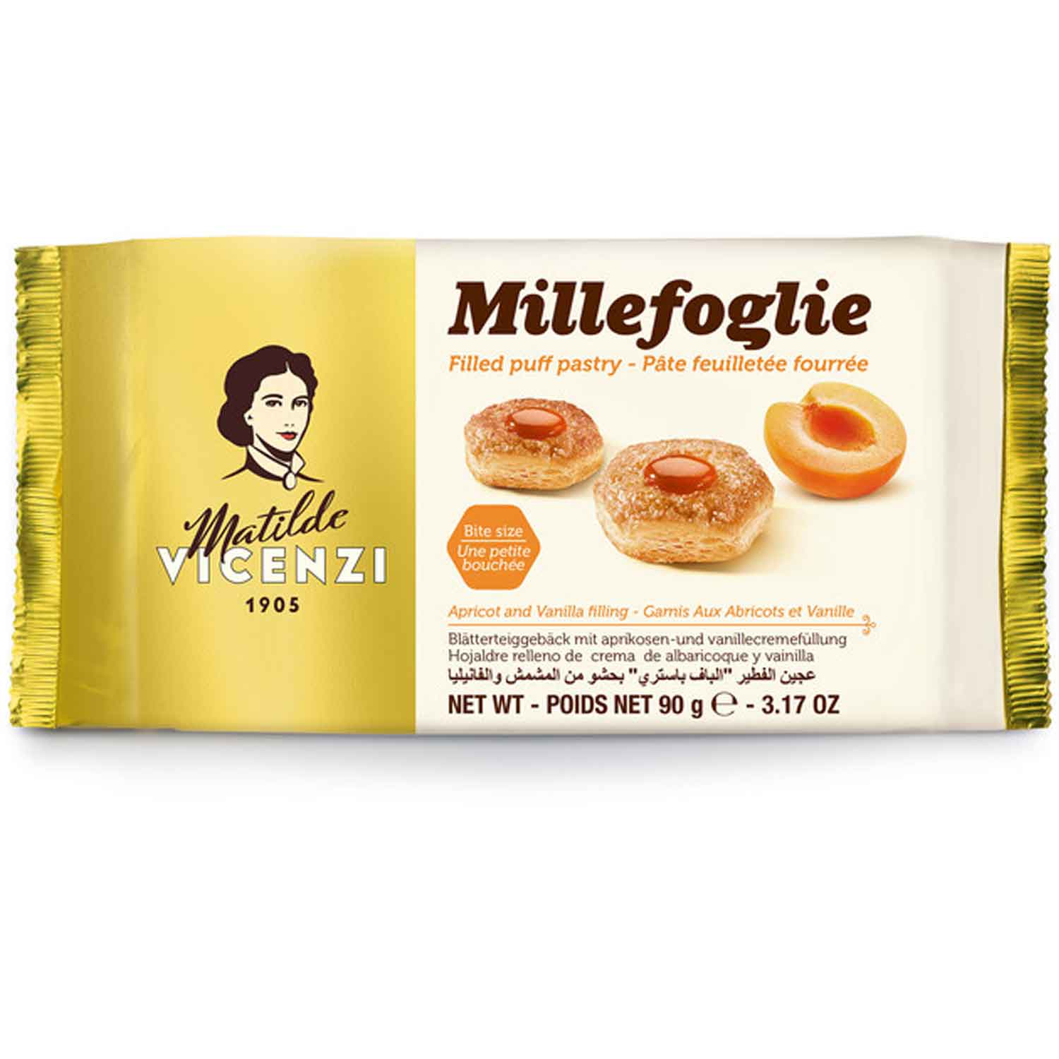 Matilde Vicenzi Millefoglie Blätterteig mit Aprikosenfüllung 90g MHD:30.9.25