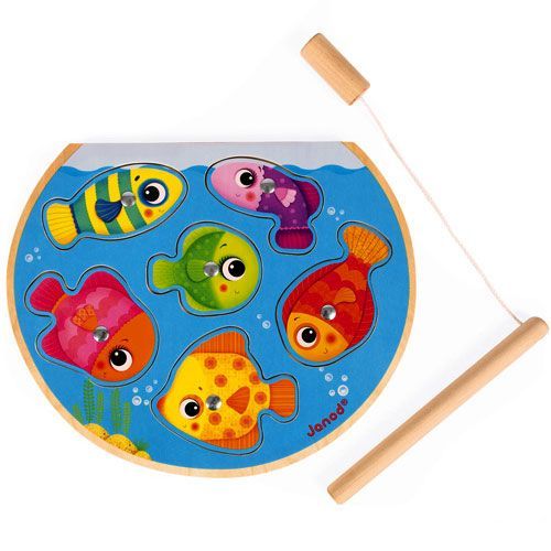 Janod puzzel magnetisch visspel snelle vissen (6st)