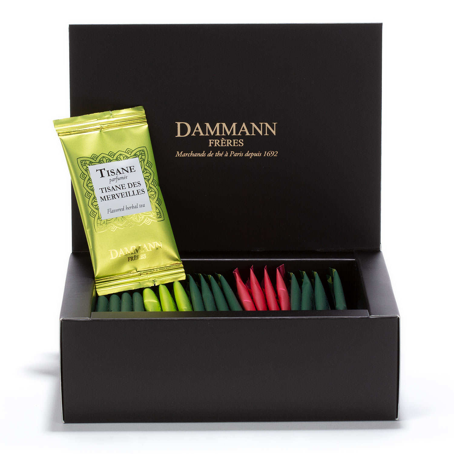 Assortiment de 20 sachets Cristal de mélanges aromatisés et tisane  - Topaze