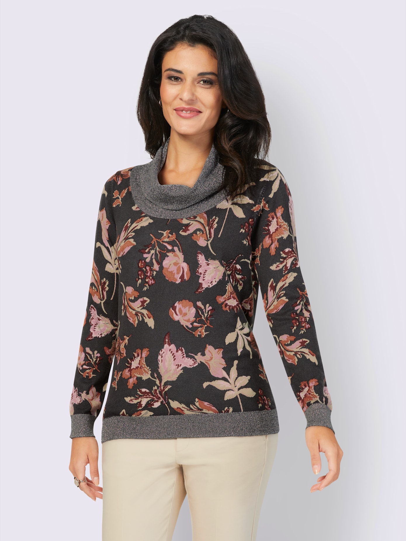 Pull grand col roulé