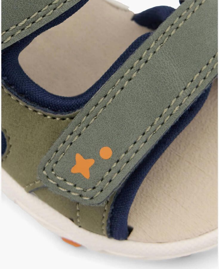 Vty imitatieleren sandalen kaki