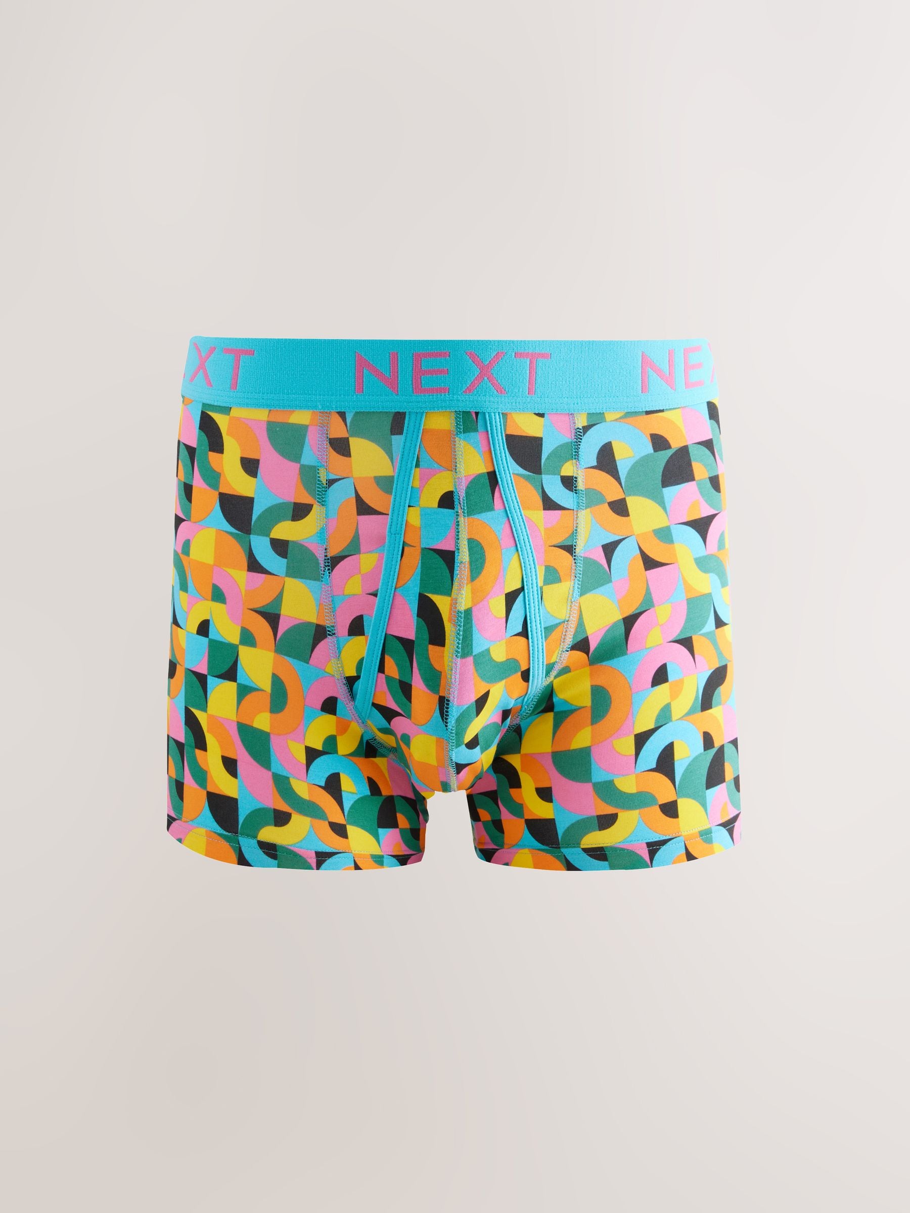 Vrolijk gekleurd geometrisch motief - 8 Boxershorts zonder plooi