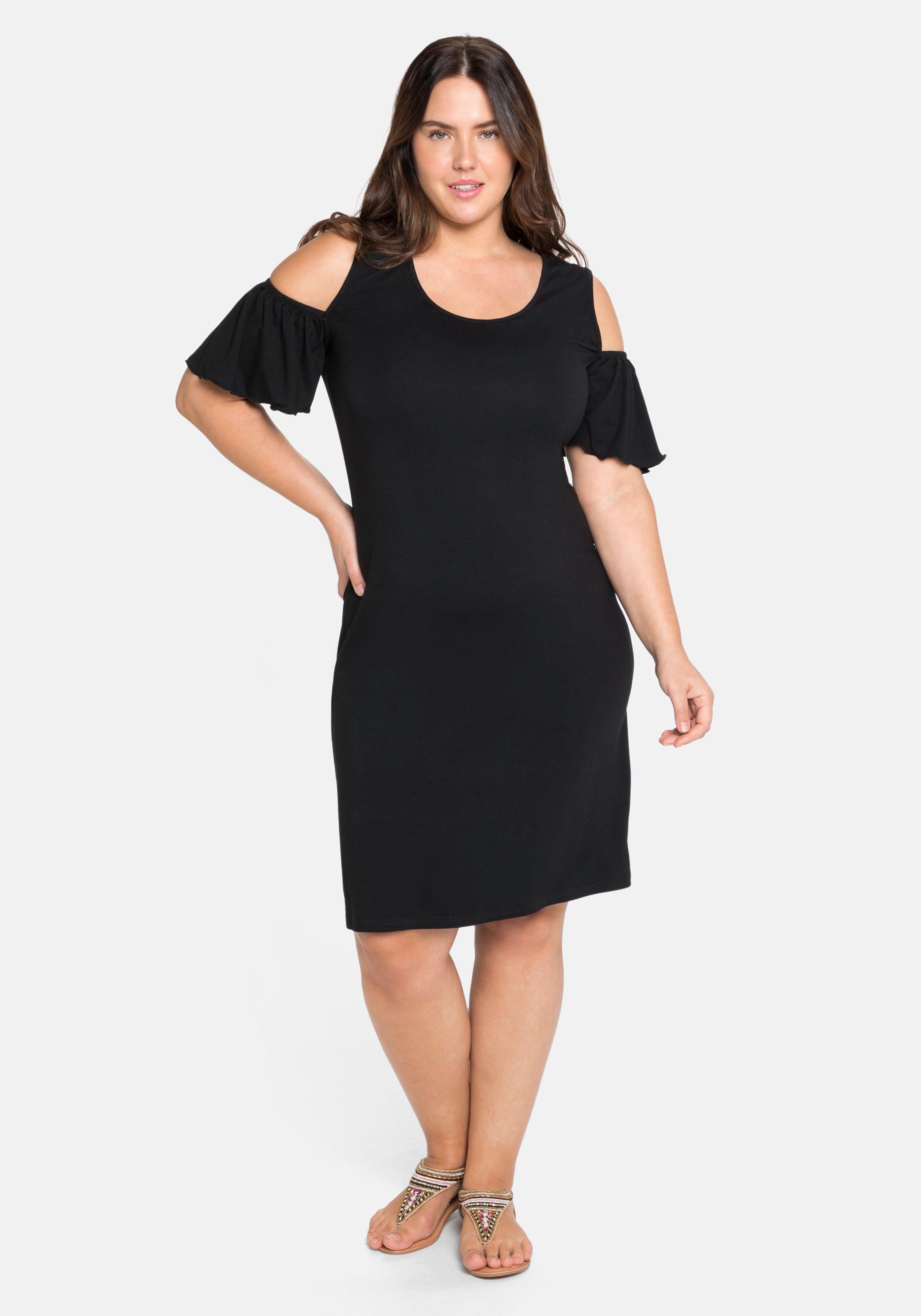 Kleid mit Cut-outs und Flügelärmeln