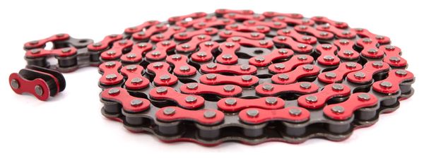 BMX CHAINE ROUGE 1/2 x1/8  ACIER KHEBIKES