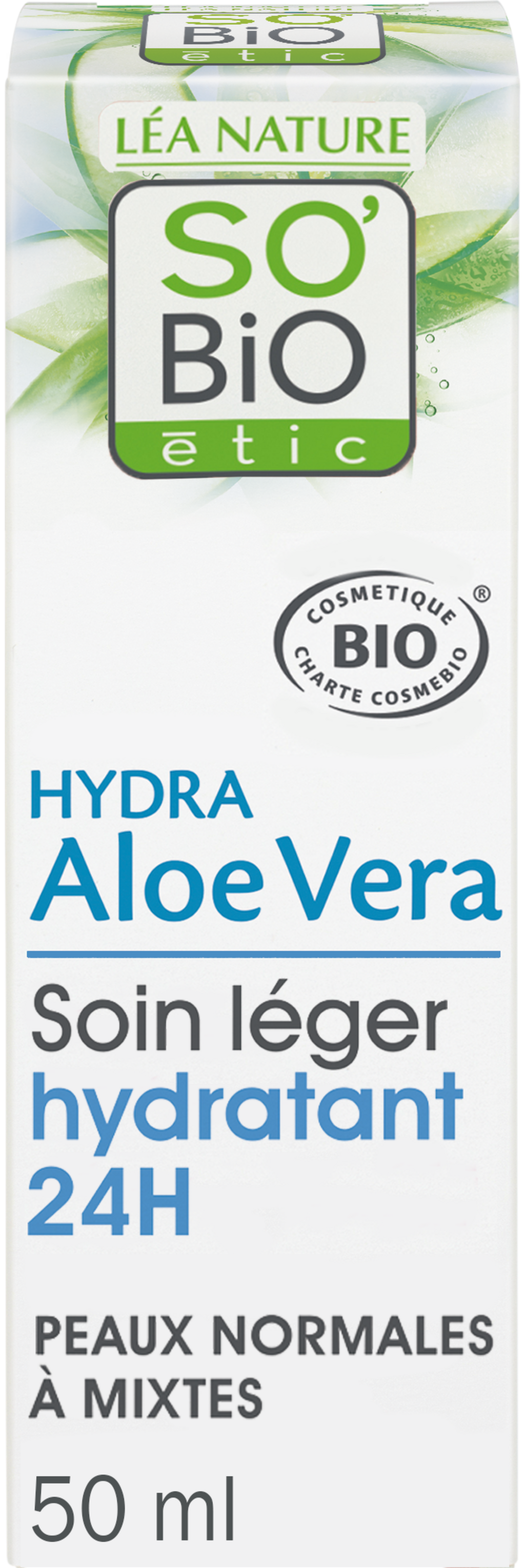 LÉA NATURE SO BiO étic  Aloe Vera Leichte 24h Feuchtigkeitscreme, 50 ml