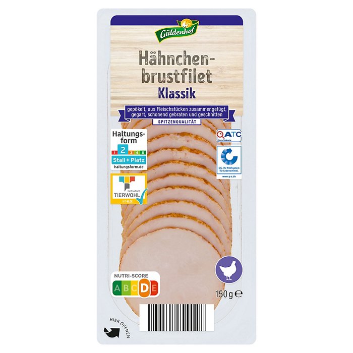 GÜLDENHOF Hähnchenbrustfilet in Streifen 150 g, Klassik