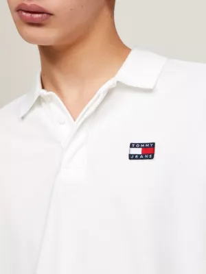 Polo Classic Fit Badge em Piqué Camurçado