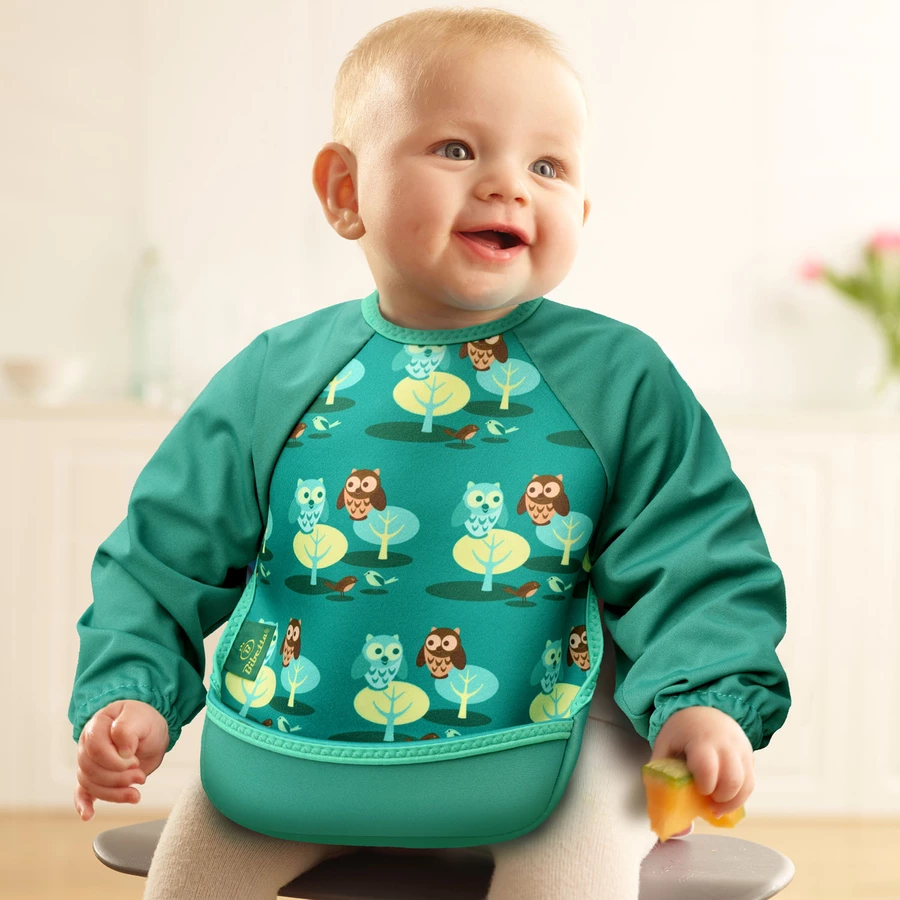 Bibetta® Lätzchen Bibetta UltraBib® Raglanärmel Eulen