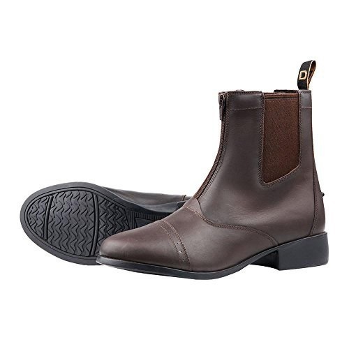 Botas de couro modelo Elevation com zíper para adultos, cor marrom.