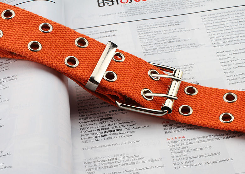 Rofuka - Canvas riem met dubbele ogen