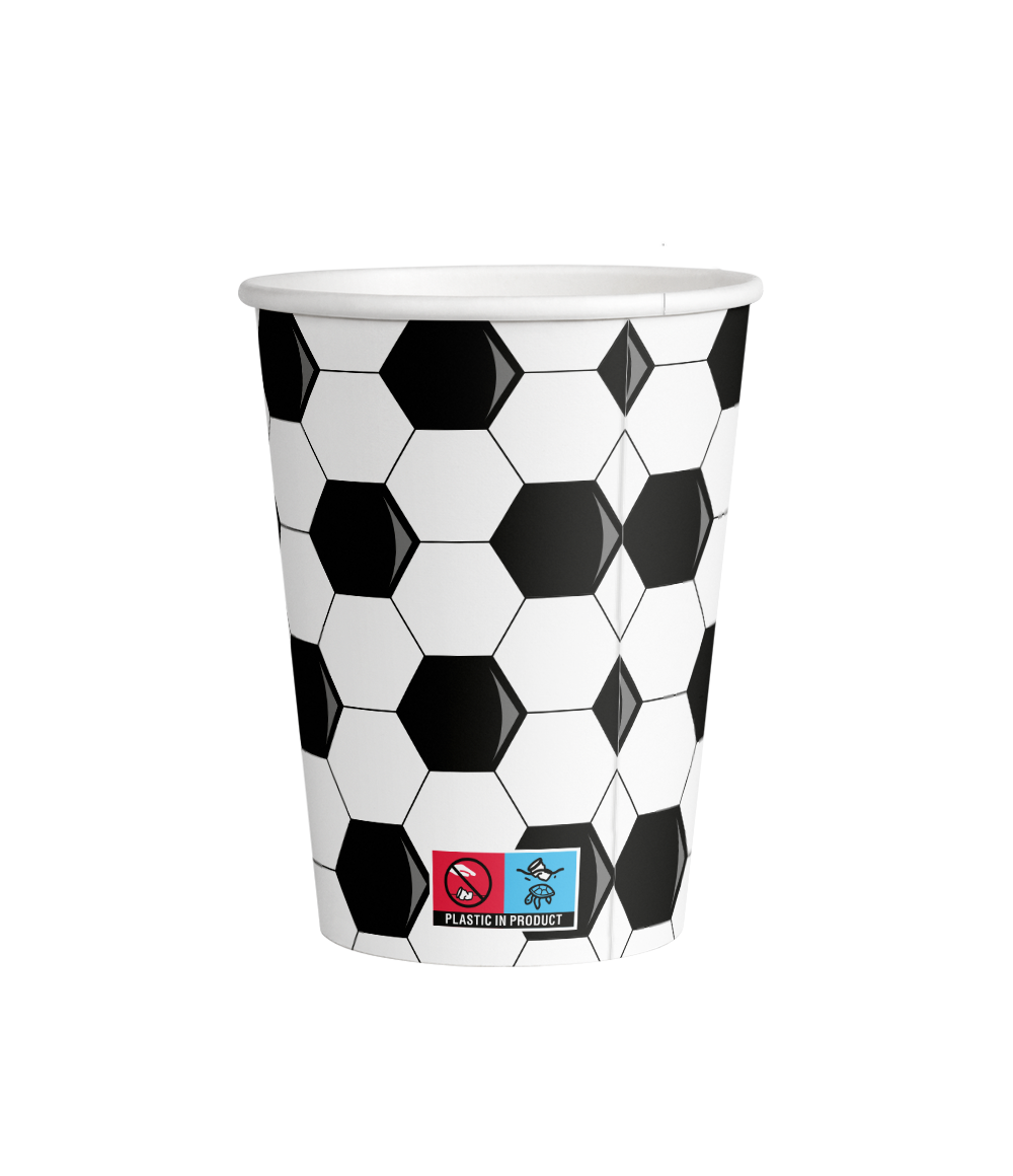 Voetbal Bekers 9cm 8st