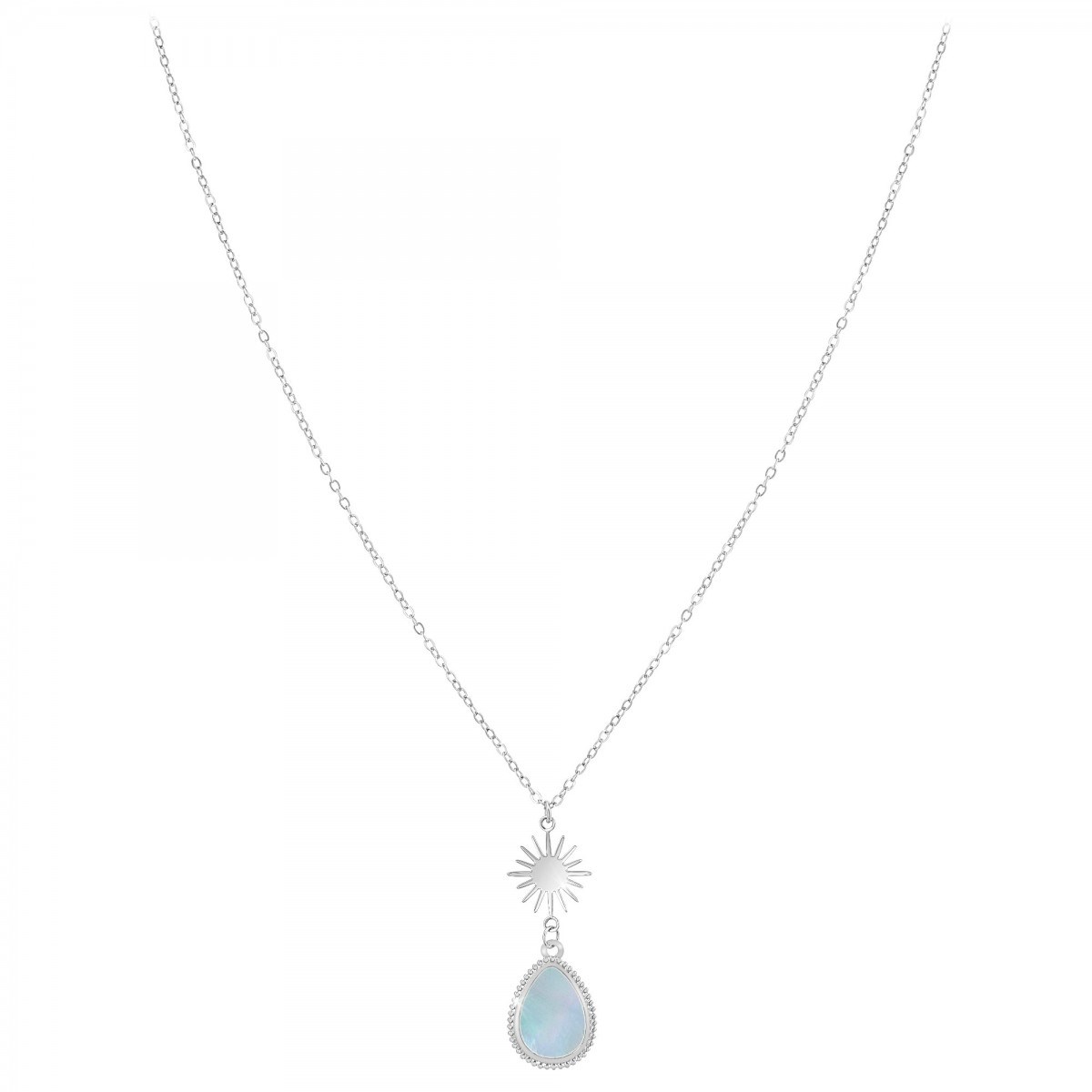 Collier SC Bohème orné de nacre grise