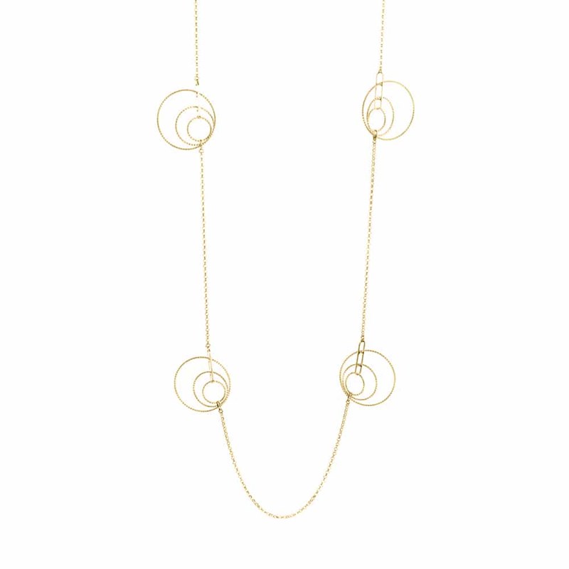 Collier Argent Doré Diamanté Maria