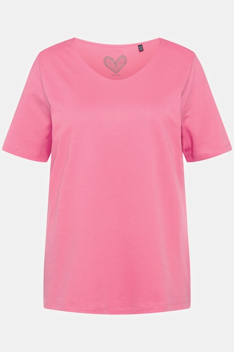 Shirt, doppellagige Vorderseite, Slim, Rundhals, Halbarm