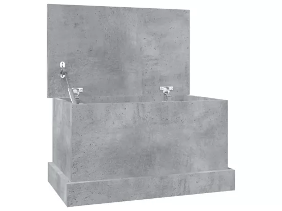 Boîte de rangement gris béton 50x30x28 cm bois d'ingénierie