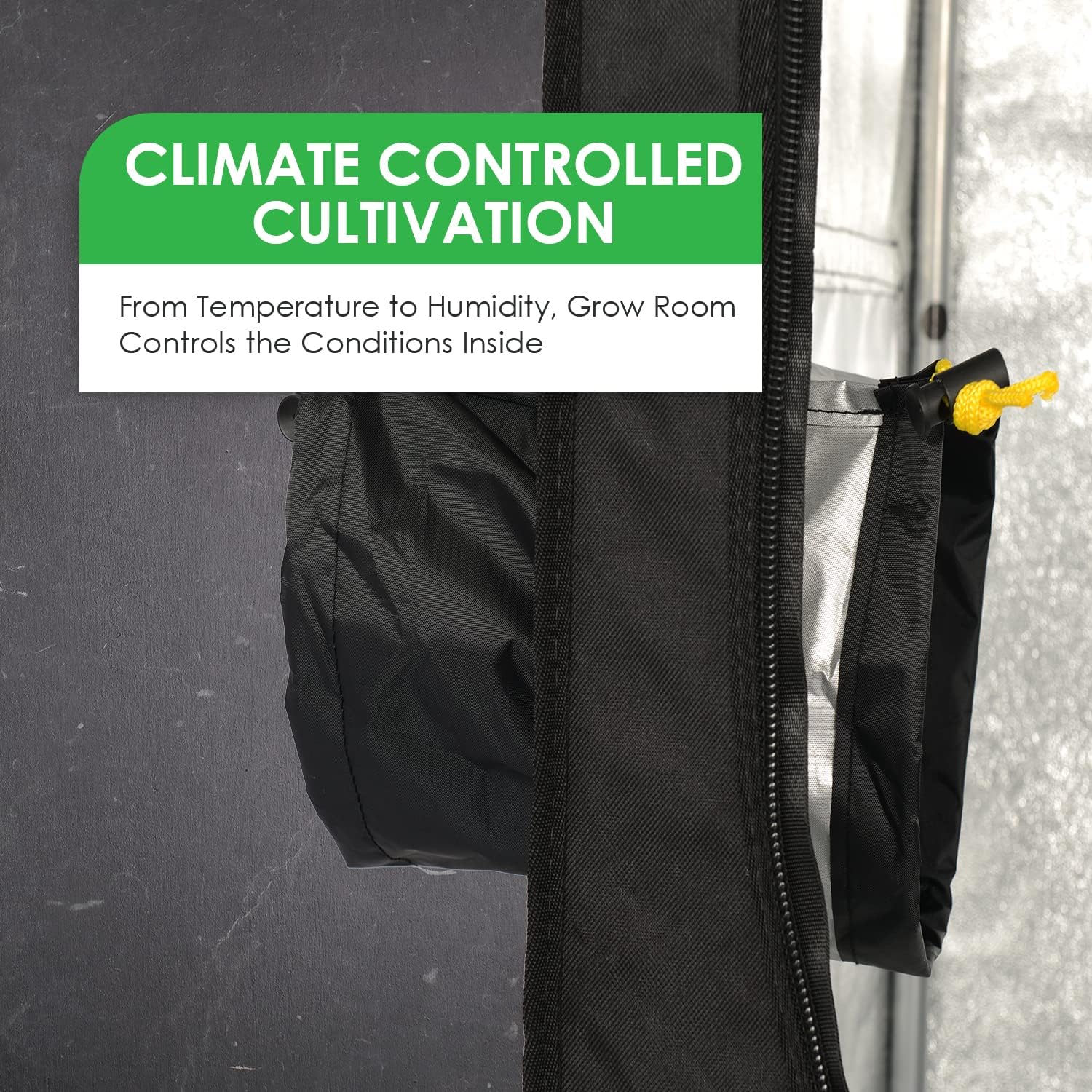 GrowTNT100-Grow Zelt 100x100x200 cm Hydrokultur Wachstumszelt mit einfachem Sichtfenster Pflanzzelte mit Mylargewebe zur Stoppung von leichten Lecks Indoor Wachstumszelt