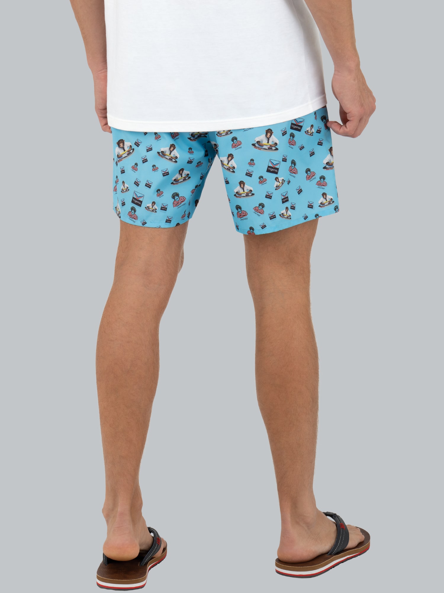 Bade-/Freizeitshorts mit Druckmotiv Azur