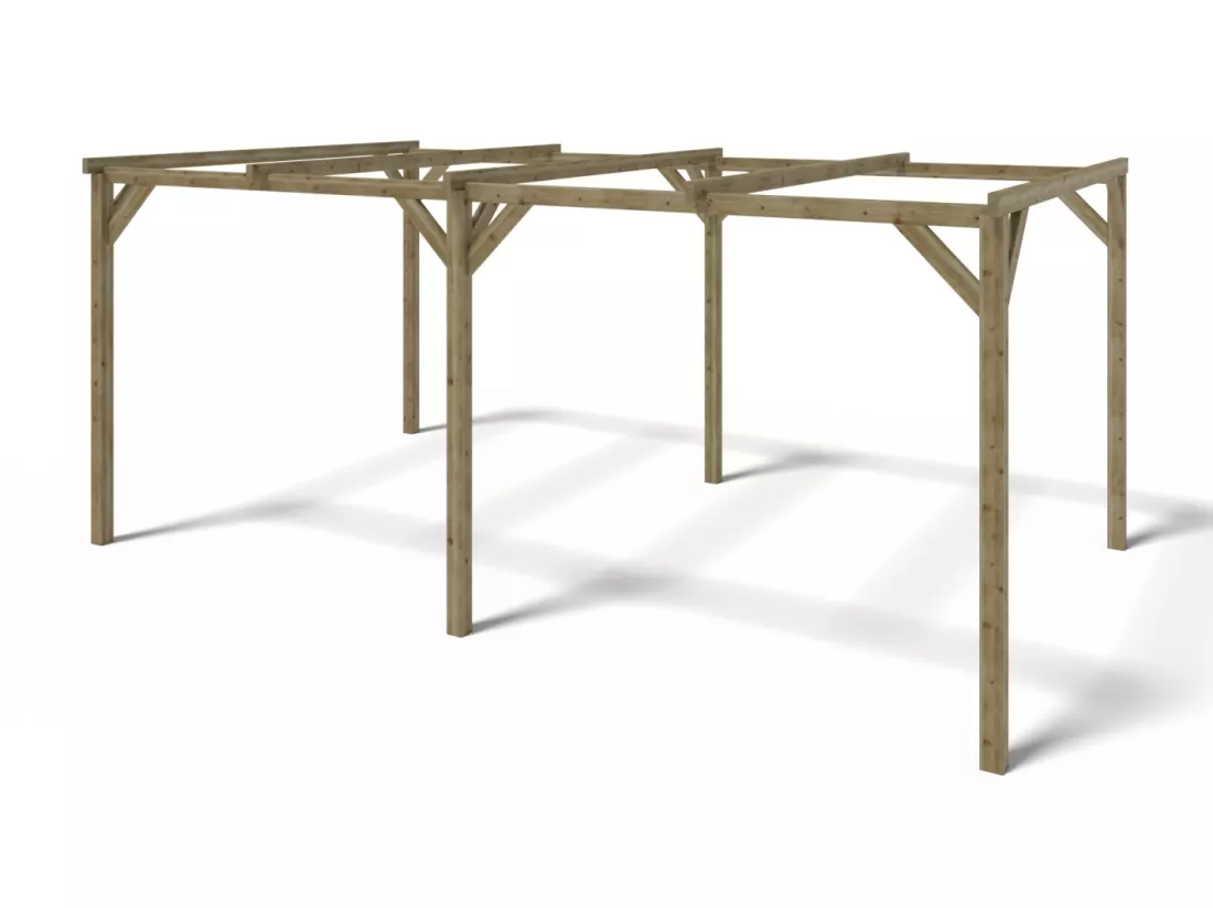 Carport, abri de voiture 3x5,10 m - 15,30 m2 - CAR1 - ALTANKA