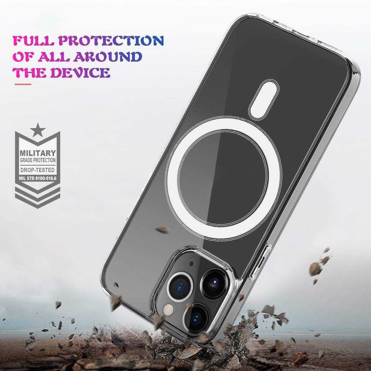 Hülle Handy Schutz MagSafe für Apple iPhone 15 Plus Pro Max Case Cover Etuis Neu
