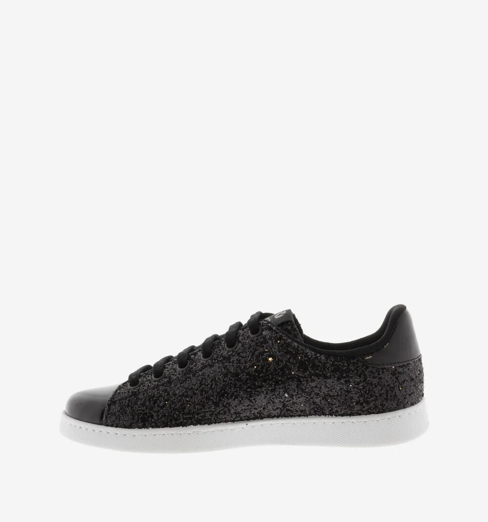 TENIS VICTORIA GLITTER Baskets glitter pour femme NEGRO