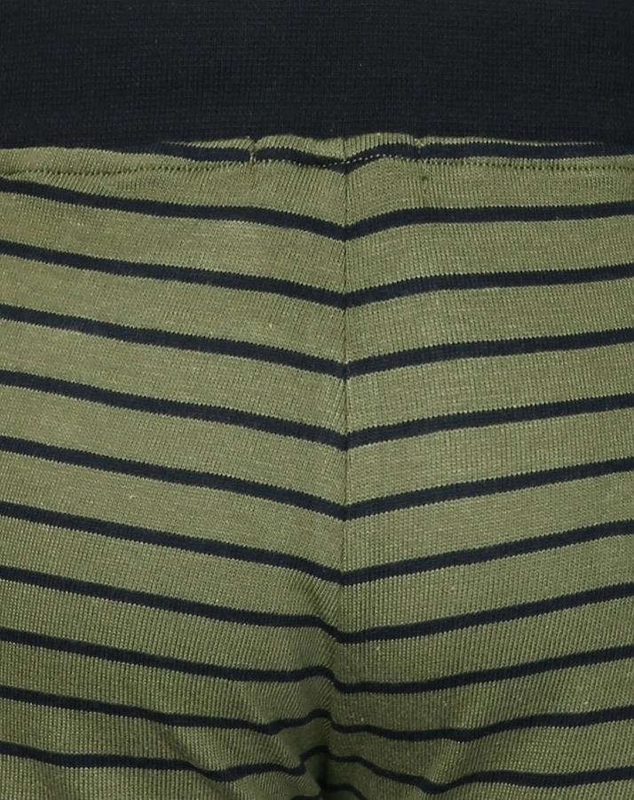 Jersey-Shorts CLASSIC gestreift in olive/darkblue (Größe: 122)